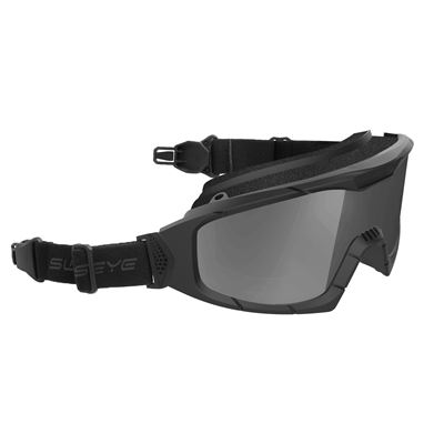 Lunettes tactiques R-TAC, lot de 3 verres NOIRS + adaptateur pour casque