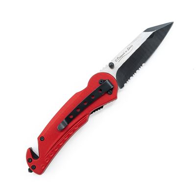 Couteau pliant SEG-2 MEDIC lame combinée ROUGE Albainox 18854GR1003 3