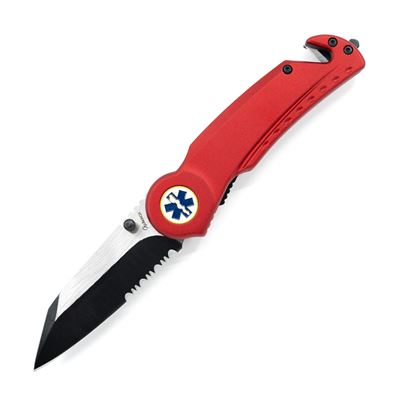 Couteau pliant SEG-2 MEDIC lame combinée ROUGE