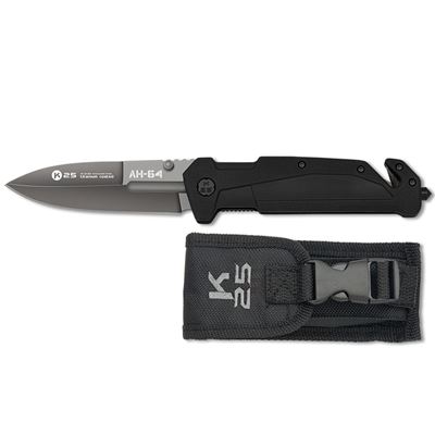 Couteau pliant AH-64 lame lisse NOIR