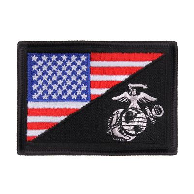 Écusson drapeau USA/USMC velcro COULEUR