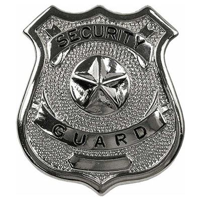 Badge SECURITY GUARD ARGENT