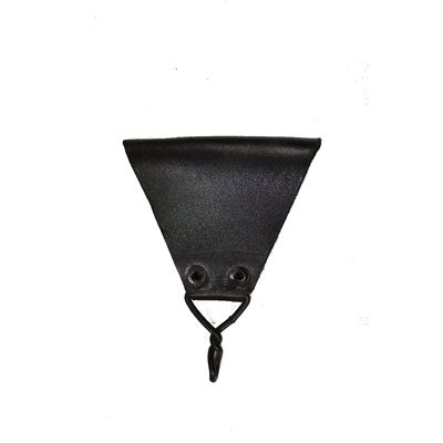 Lanière FRANÇAISE triangle cuir original NOIR