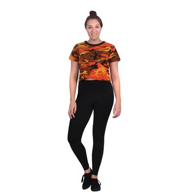 T-shirt court pour femme CROP URBAN CAMO ORANGE ROTHCO 1942 2