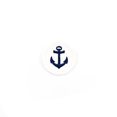 Écusson des unités navales de la NVA cercle avec ancre BLANC