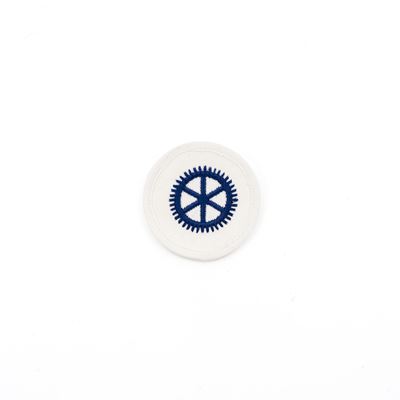 Écusson des unités navales de la NVA cercle roue dentée BLANC