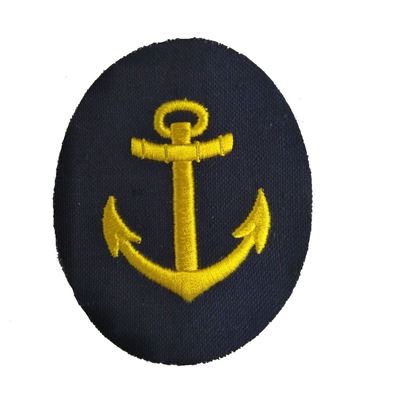 Écusson des unités navales de la NVA Maat ovale avec ancre BLEU