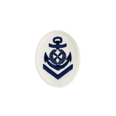 Écusson NVA ancre bleue avec hélice BLANCHE