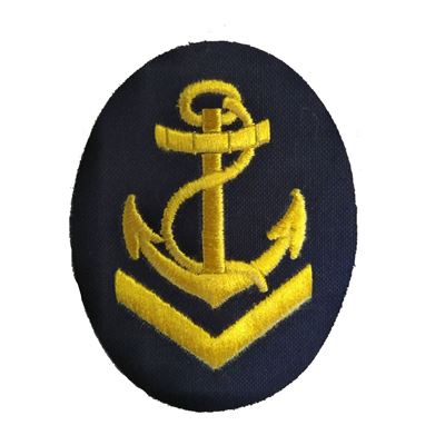 Écusson des unités navales de la NVA Oberbootsmannsmaat ovale avec ancre et corde + V