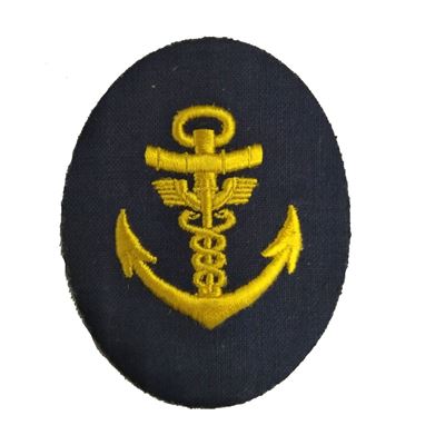 Écusson des unités navales de la NVA Maat Verwaltung ovale avec ancre, deux serpents