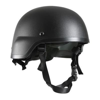 Casque MICH 2000 en plastique ABS NOIR avec rembourrage