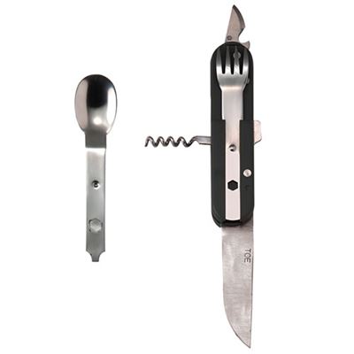 Couverts KOMBI 5 en 1 avec étui NOIR