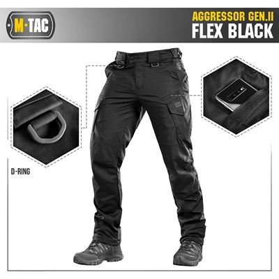 Pantalon tactique AGGRESSOR Gen.II Flex NOIR M-TAC 20058002 3