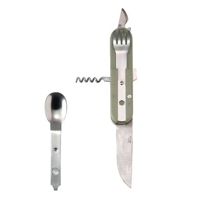 Couverts FOREIGN LEGION pliables 5 en 1 avec étui VERT