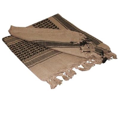 Foulard SHEMAGH TAN-NOIR