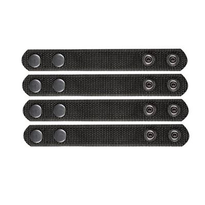 Boucles à clipser sur la ceinture, lot de 4, NOIR