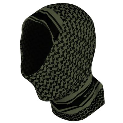 Foulard MULTI-WRAP multifonctionnel SHEMAGH NOIR ET VERT