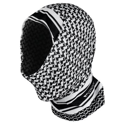Foulard MULTI-WRAP multifonctionnel SHEMAGH NOIR ET BLANC
