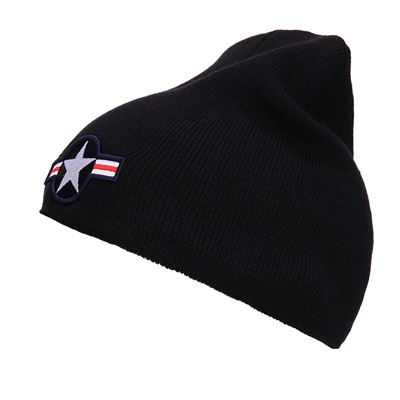 Bonnet tricoté BEANIE WWII AIR FORCE NOIR