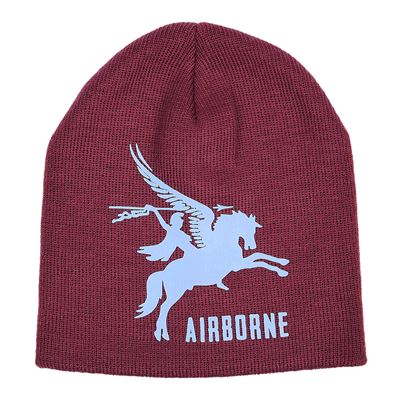 Bonnet tricoté AIRBORNE PEGASUS VÍNOVÁ
