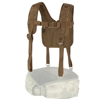 Bretelles de combat MOLLE forme H COYOTE BROWN