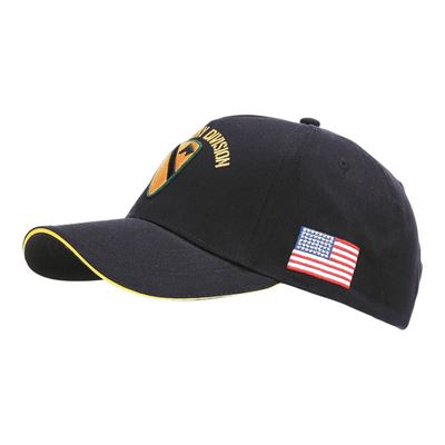 Casquette de baseball US CAVALRY WWII 3D NOIRE