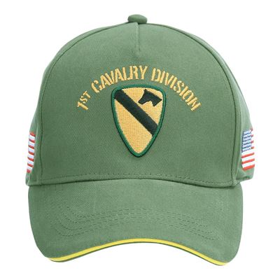 Casquette de baseball US CAVALRY WWII 3D VERTE FOSTEX 215094G 3