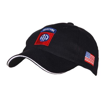 Casquette de baseball 82nd AIRBORNE NOIRE