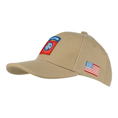 Casquette de baseball 82nd AIRBORNE KHAKI