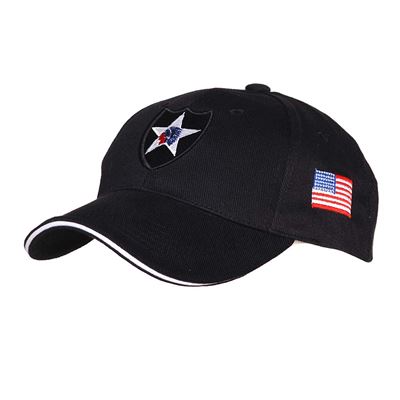 Casquette de baseball 2nd INFANTRY DIVISION NOIRE
