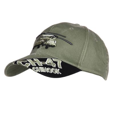 Casquette de baseball avec hélicoptère CH-47 VERTE