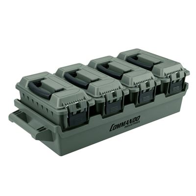 Lot de 4 caisses en plastique AMMO BOX VERT