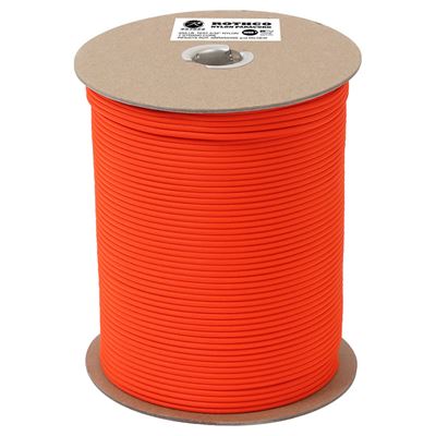 Cordon PARACORD nylon 550LB sur bobine ø 4 mm / 300 m ORANGE