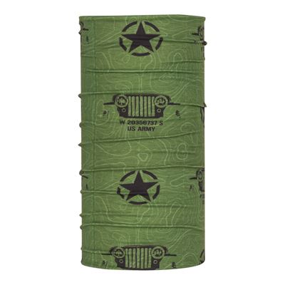 Foulard multifonctionnel US ARMY WILLYS Coolmax VERT FOSTEX 219342 2