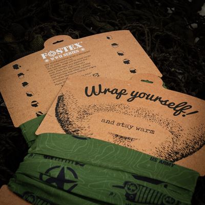 Foulard multifonctionnel D-DAY SCREAMING EAGLES Coolmax VERT FOSTEX 219352 2