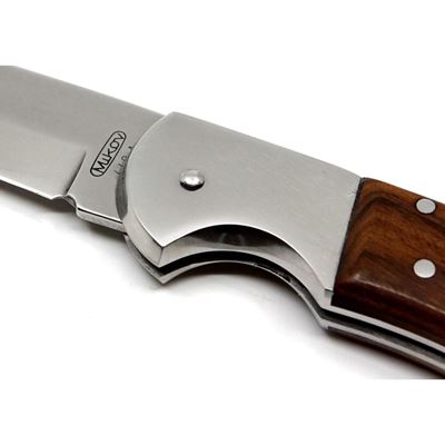 Couteau pliant SAVAGE INOX avec sécurité, manche en BOIS MIKOV 220-XD-1 9