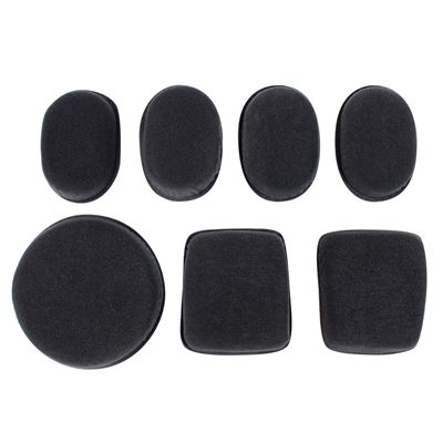 Coussins pour casque, 7 pièces, NOIRS