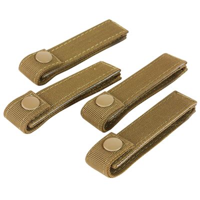 Boucles pour fixer l'équipement MODULAR 10 cm/4 pièces COYOTE