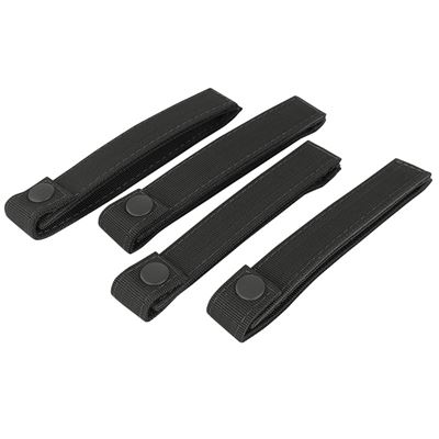 Boucles pour fixation de l'équipement MODULAR 15 cm/4 pièces NOIR