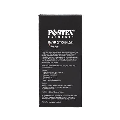 Gants d'hiver OUTDOOR en cuir NOIRS FOSTEX 228285BL 5