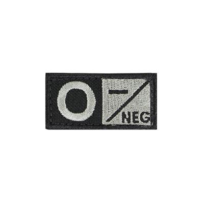 Écusson groupe sanguin 0 NEG VELCRO FOLIAGE