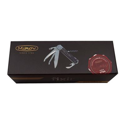 Couteau pliant 5V avec imitation corne INOXYDABLE avec sécurité, manche en PLASTIQUE MIKOV 232-XH-5V 2