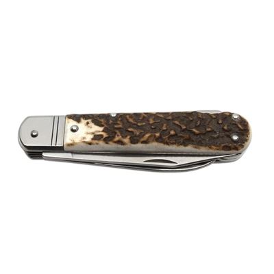 Couteau de chasse pliant FIXIR avec sécurité, manche en CORNE DE CERF MIKOV 232-XP-3-KP 3