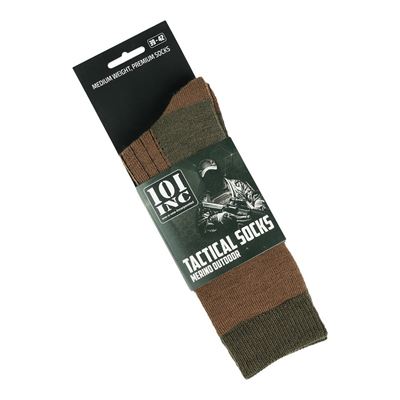 Chaussettes outdoor MERINO MARRON-VERT 101INC 233193 2
