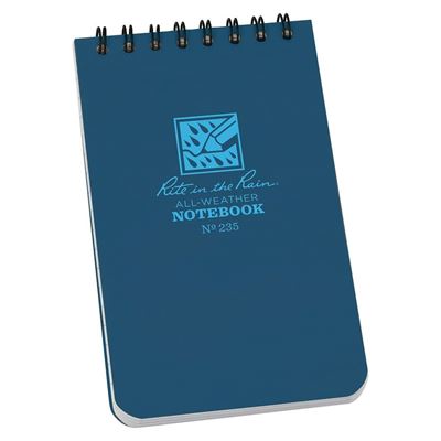 Bloc waterproof TOP-SPIRAL 3x5" petit cahier BLEU