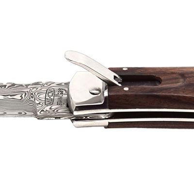 Couteau à lame rétractable en ACIER DE DAMAS, manche en PALISSANDRE ou NOYER TURC MIKOV 241-DD-1-KP 8