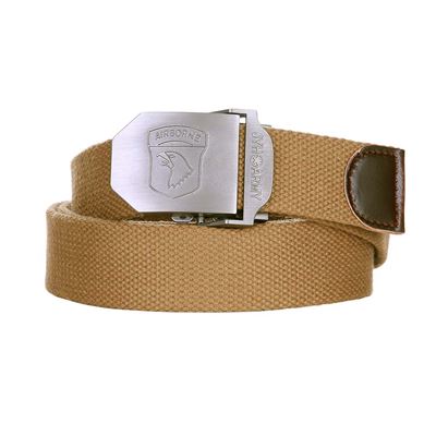Ceinture AIRBORNE en toile COYOTE