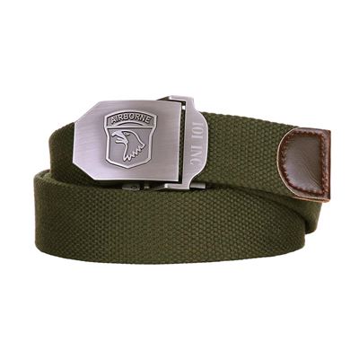 Ceinture AIRBORNE en toile VERTE