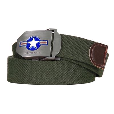 Ceinture USAF WWII en toile VERTE