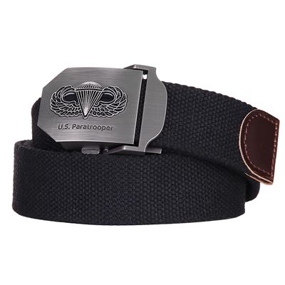 Ceinture U.S. PARATROOPER en toile NOIRE